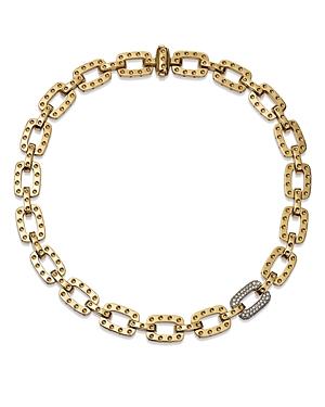 Roberto Coin 18k Yellow Gold Pois Moi Diamond Link Collar Necklace, 16