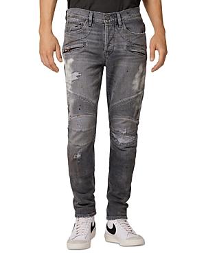 Hudson The Blinder V.2 Skinny Biker Jeans In Gray Thrasher