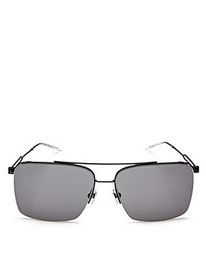 Calvin Klein Rectangle Aviator Sunglasses, 57mm