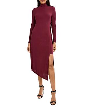 Bcbgmaxazria Kabrina Side Slit Knit Turtleneck Dress