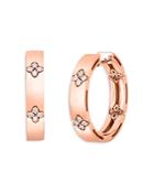 Roberto Coin 18k Rose Gold Love In Verona Diamond Hoop Earrings