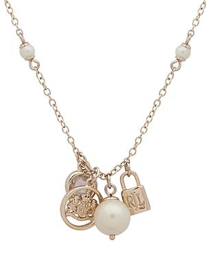 Lauren Ralph Lauren Simulated Pearl Charm Pendant Necklace, 16