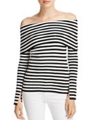 Milly Striped Off-the-shoulder Top