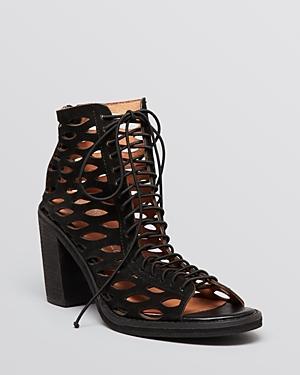 Jeffrey Campbell Lace Up Booties - Cors High Heel
