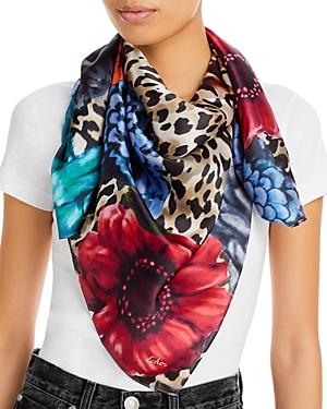 Echo Mixed Print Silk Square Scarf