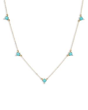 Adina Reyter 14k Yellow Gold Turquoise & Diamond Station Necklace, 16