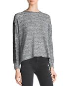 The Kooples Lace-sleeve Fleece Sweatshirt