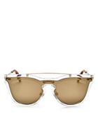 Valentino Mirrored Cat Eye Shield Sunglasses, 55mm