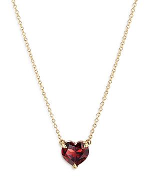 David Yurman 18k Yellow Gold Chatelaine Heart Pendant Necklace With Garnet, 18