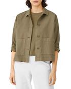 Eileen Fisher Collared Boxy Jacket
