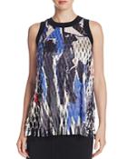 Dkny Laser-cut Collage Print Top