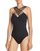 Kenneth Cole Sexy Solids Strappy One Piece Swimsuit