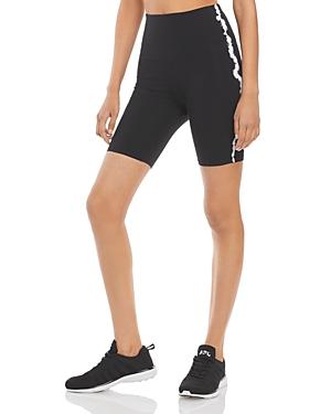 Marc New York Performance Tie Dyed Stripe Biker Shorts