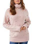 Karen Kane Pom Pom Turtleneck Sweater