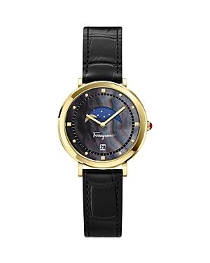 Salvatore Ferragamo Logomania Moon Phase Watch, 36mm