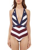 Ted Baker Daina Rowing Stripe One Piece Swimsuit