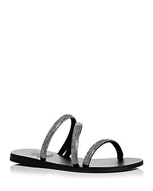 Ancient Greek Sandals Women's Polytimi Diamante Embellished Slide Sandals