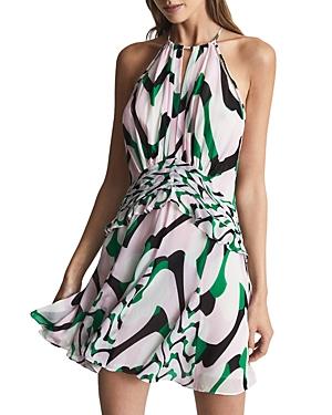 Reiss Belle Resort Printed Halter Dress
