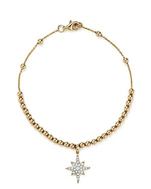 Kc Designs Diamond Starburst Bead Bracelet In 14k Yellow Gold