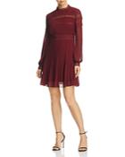 Aqua Pleated Lace-trim Dress - 100% Exclusive