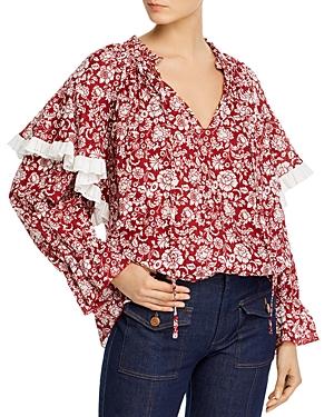 See By Chloe Cotton Voile Peonies Blouse