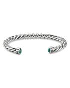 David Yurman Sterling Silver Cable Cuff With Turquoise
