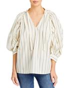 3.1 Philip Lim Striped Faux Puff Sleeve Top