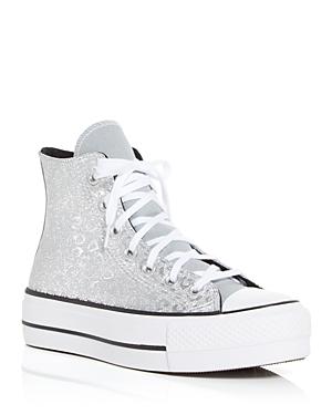 Converse Women's Chuck Taylor All Star Lift Glitter Leopard Print Platform High Top Sneakers