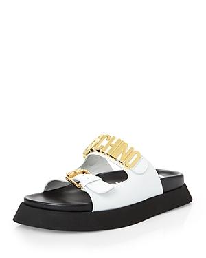 Moschino Women's Logo Slide Platform Sandals