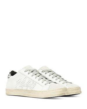 P448 Women's John Perforated Logo & Printed Heel Patch Leather Sneakers