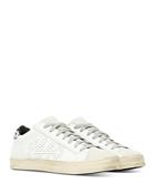 P448 Women's John Perforated Logo & Printed Heel Patch Leather Sneakers