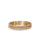 Apres Jewelry 14k Yellow Gold Petite Ballier Diamond Rings, Set Of 3