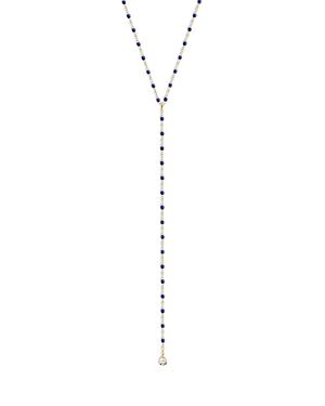 Gigi Clozeau 18k Yellow Gold Mini Gigi Diamond Resin Bead Y Necklace, 19.3-19.7