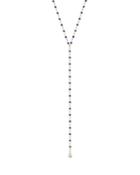 Gigi Clozeau 18k Yellow Gold Mini Gigi Diamond Resin Bead Y Necklace, 19.3-19.7