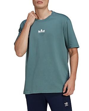 Adidas Originals Cotton Ombre 3d Trefoil Logo Graphic Tee