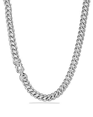 David Yurman Buckle Chain Necklace With Diamonds, 21