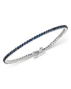 Bloomingdale's Blue Sapphire Tennis Bracelet In 14k White Gold - 100% Exclusive