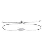 Bloomingdale's Diamond Tag Bolo Bracelet In Sterling Silver, 0.17 Ct. T.w. - 100% Exclusive