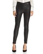 Frame Crossover-waist Leather Pants