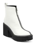 Kendall And Kylie Women's Jace Round Toe Leather Platform Booties