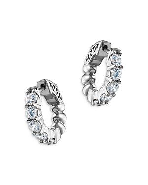 Bloomingdale's Diamond Huggie Hoop Earrings In 14k White Gold, 1.50 Ct. T.w. - 100% Exclusive