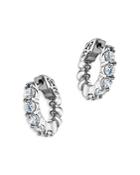 Bloomingdale's Diamond Huggie Hoop Earrings In 14k White Gold, 1.50 Ct. T.w. - 100% Exclusive