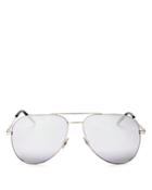 Saint Laurent Classic Mirrored Aviator Sunglasses, 54mm