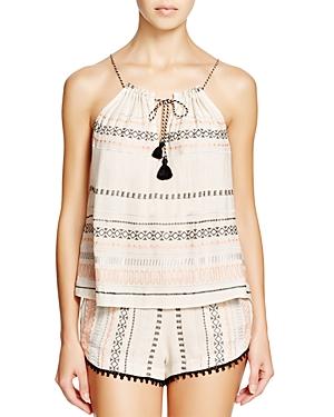 Gypsy 05 Embroidered & Gathered Top Swim Cover Up