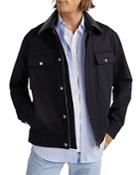 The Kooples Leather Collar Technical Jacket