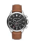 Michael Kors Men's Luggage Leather Gage Chronograph Watch, 45mm