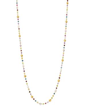 Marco Bicego 18k Yellow Gold Africa Gemstone Pearl Long Strand Necklace, 36