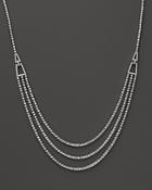 Certified Diamond Multi Strand Necklace In 14k White Gold, 11.25 Ct. T.w.