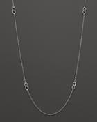 Lagos Sterling Silver Signature Caviar Fluted Station Necklace, 32