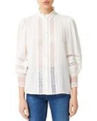 Maje Choral Lace-inset Button-up Shirt